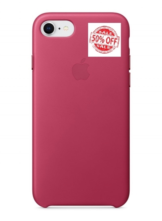 iPhone 8 Leather Case Pink fucshia