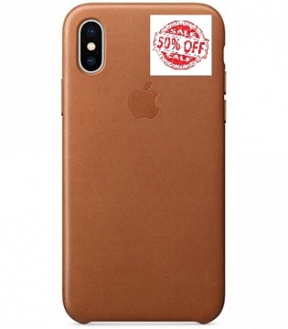 iPhone X Leather Case Saddle brown