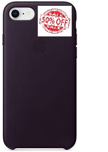 iPhone 8 Leather Case Dark aubergine