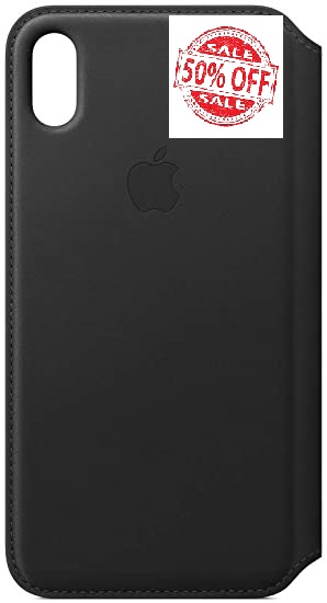 iPhone X Leather Folio Black