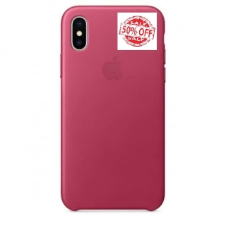 iPhone X Leather Pink fucshia